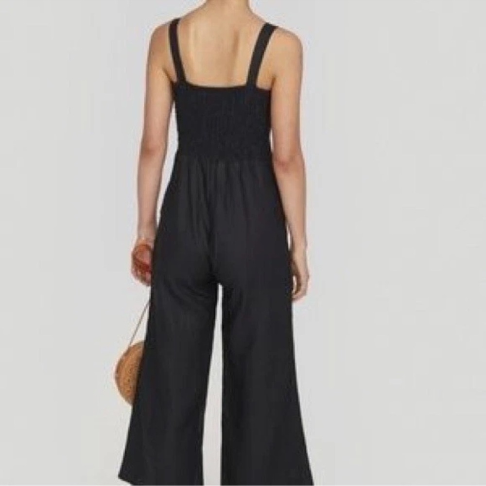 Faithfull the Brand Black linen Jumpsuit with Button Detail M - Picture 11 of 11
